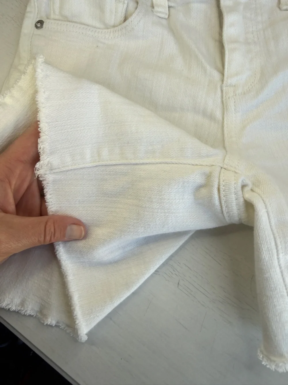 Anthropologie Pilcro & Letterpress Mid Rise Slim Cut Off Shorts Sz 26 - Picture 7 of 14